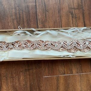 Wedding gown or head piece accessory.